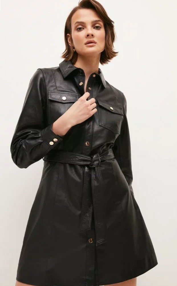 Karen Millen 59474453 leather Dress – Amour Boutique