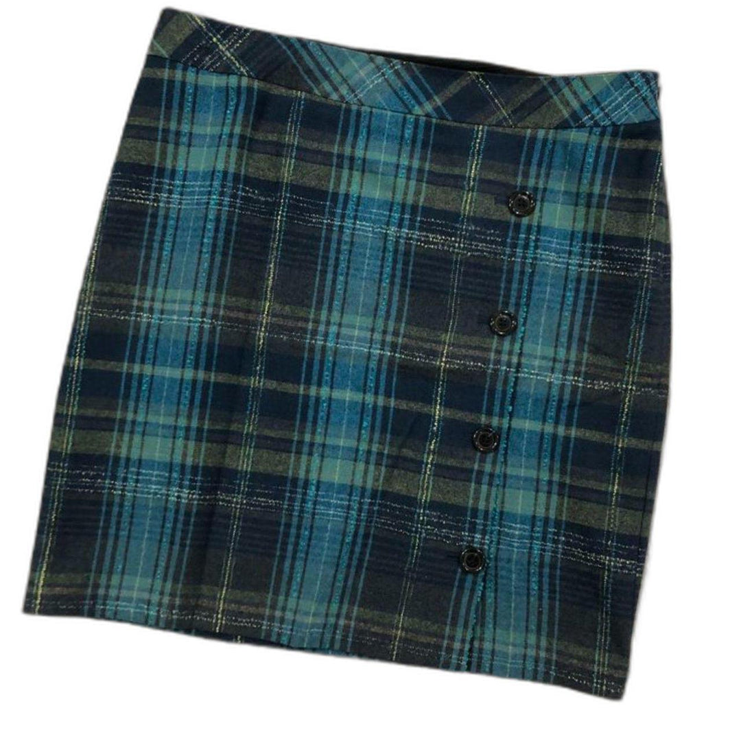 J-Jill Skirt Green/Blue Plaid
