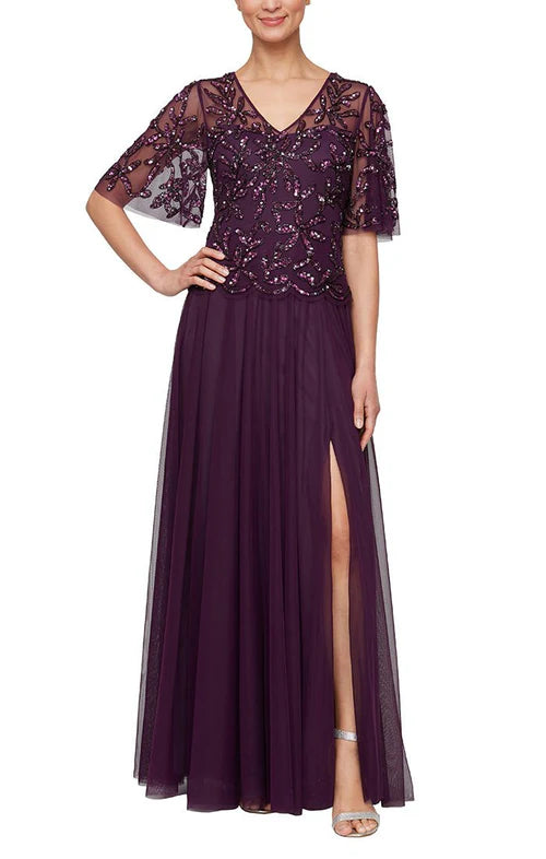 ALEX EVENING DRESS PURPLE