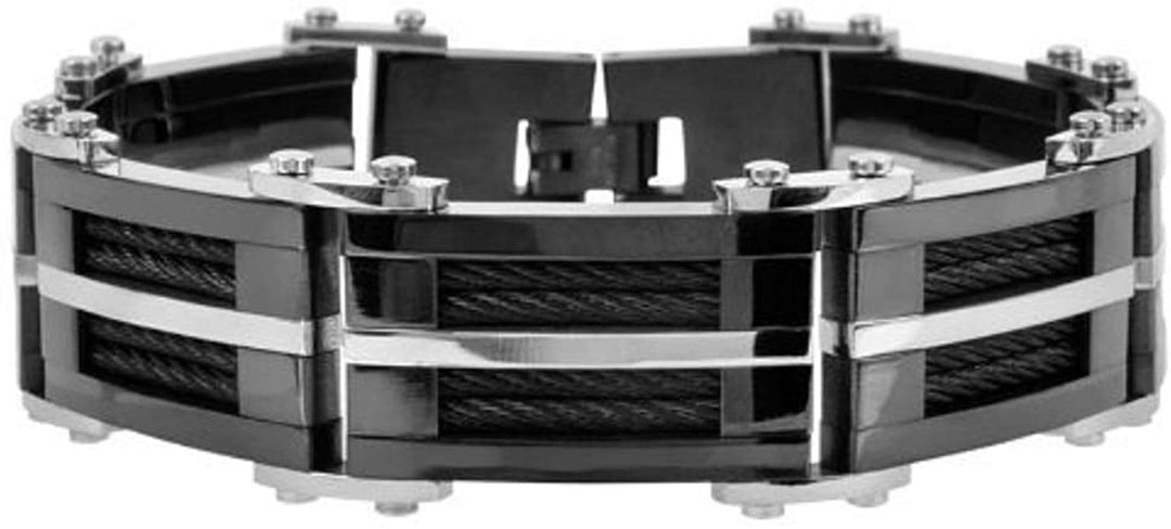 Inox Men’s Stainless Steel Black Bracelet - BR4229