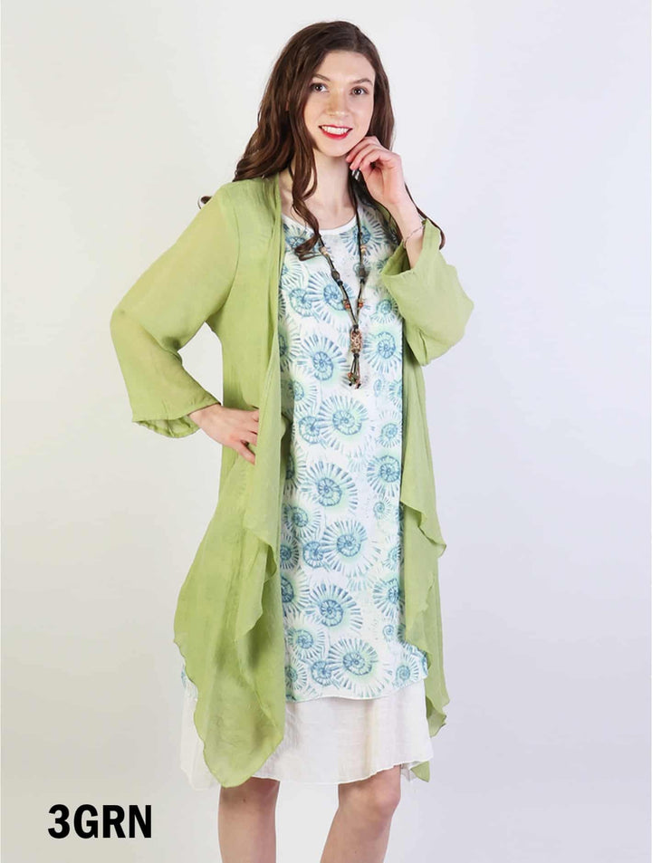 Solid Long-Sleeved Maxi Cardigan CL1173