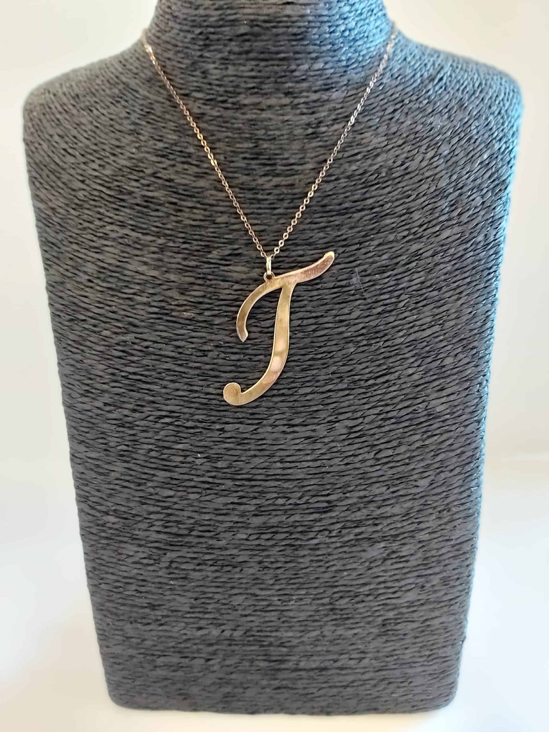 925 silver Initial Necklace  Gold plate