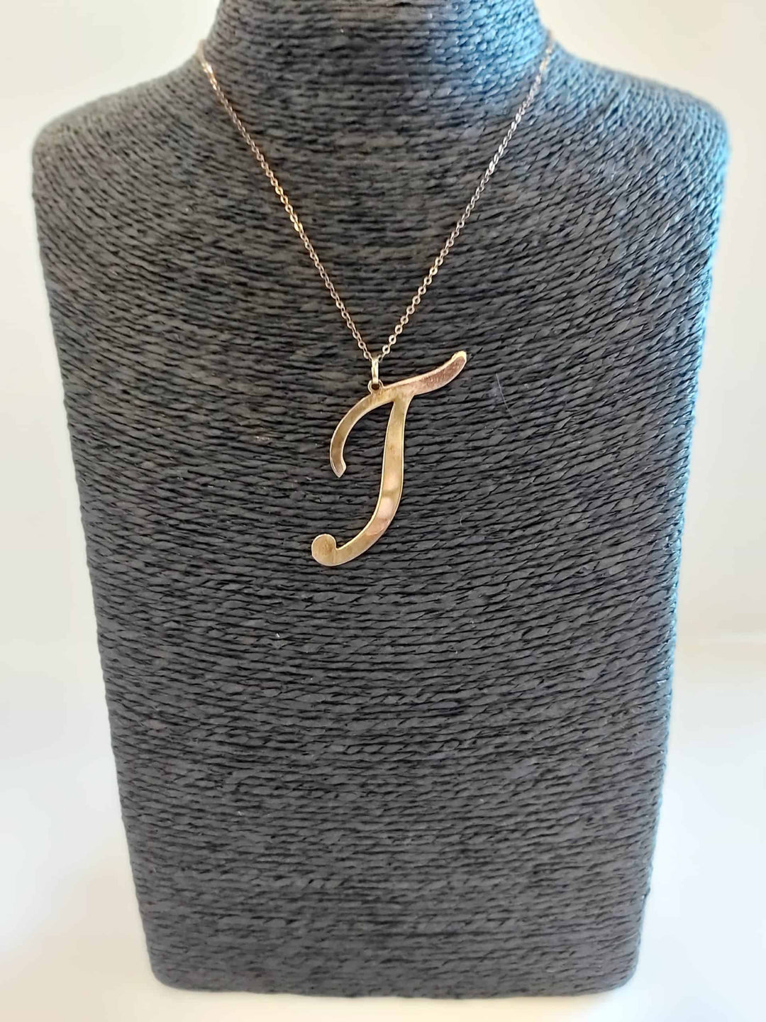 925 silver Initial Necklace Gold plate