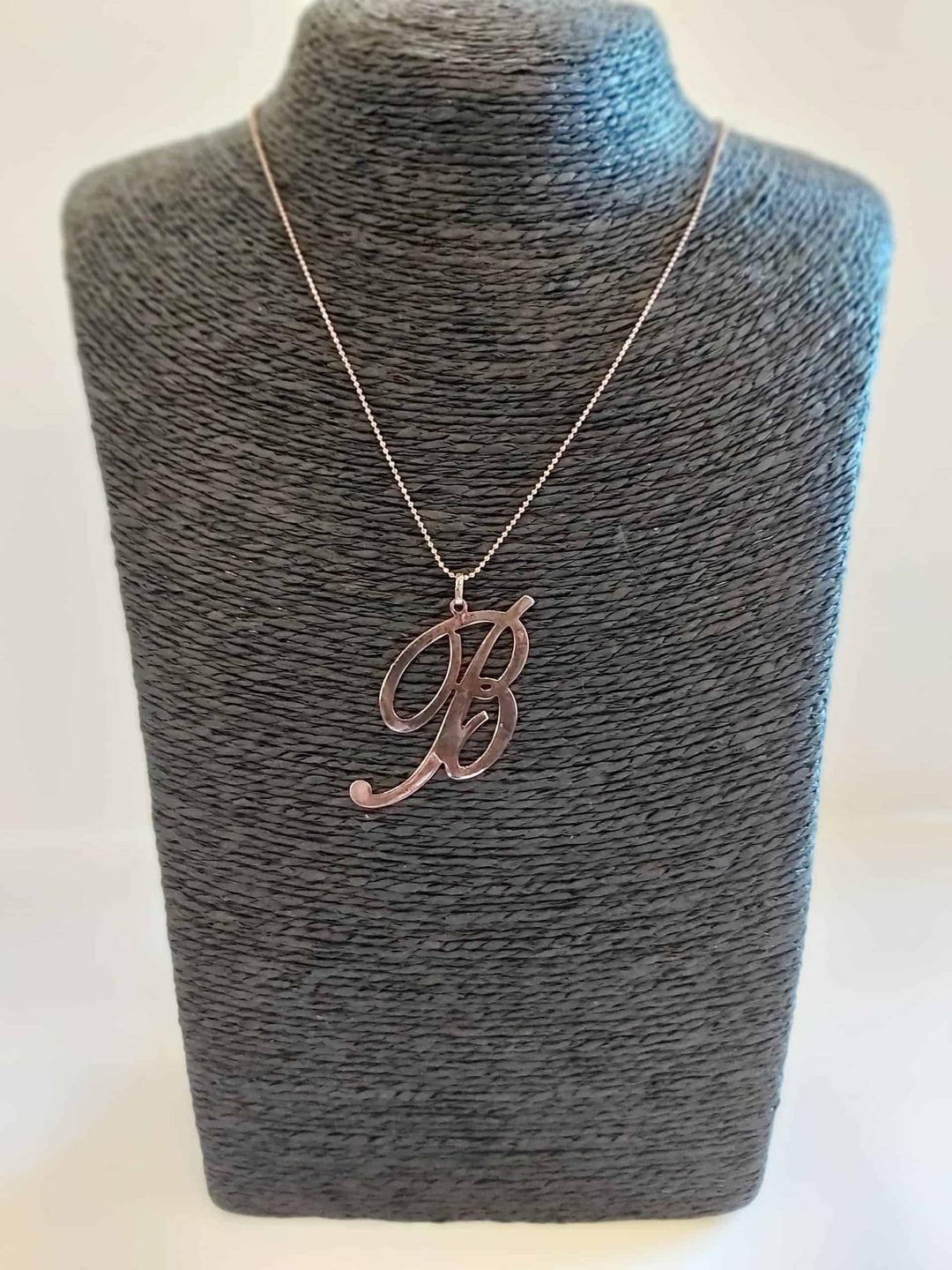 925 silver Initial Necklace Rose Gold plated