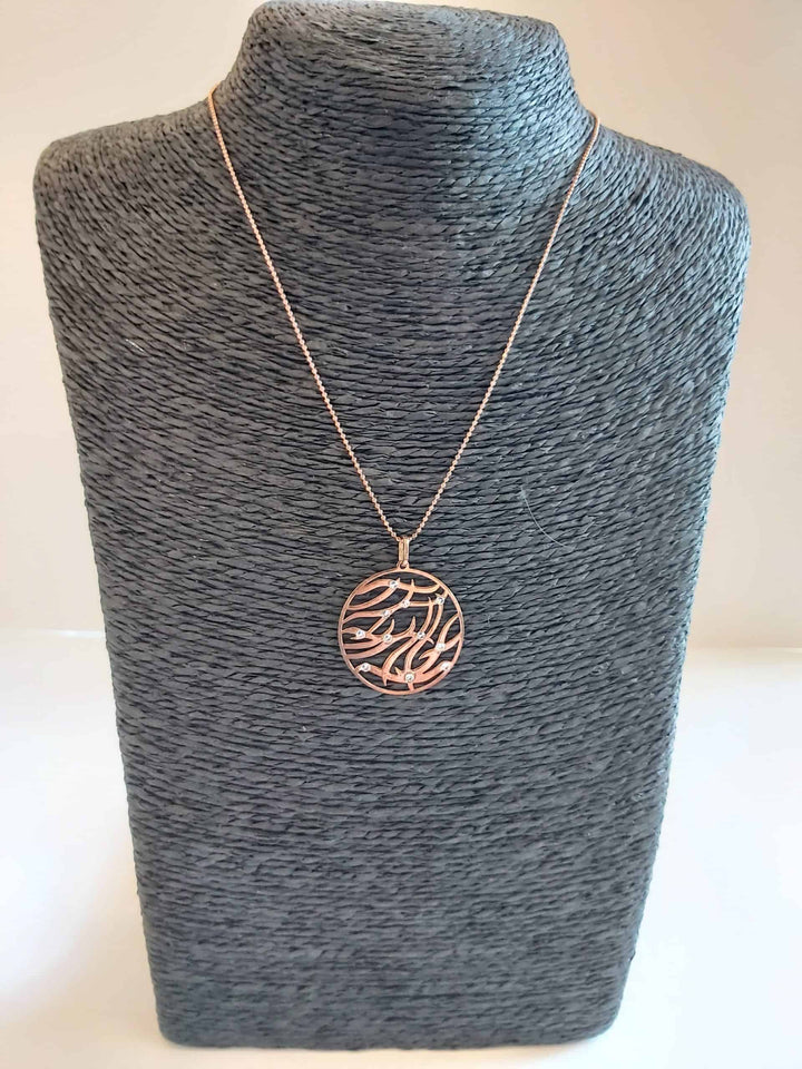 925 Silver Necklace Rose Gold Plated