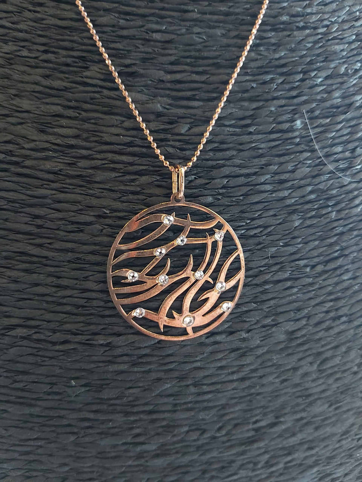 925 Silver Necklace Rose Gold Plated