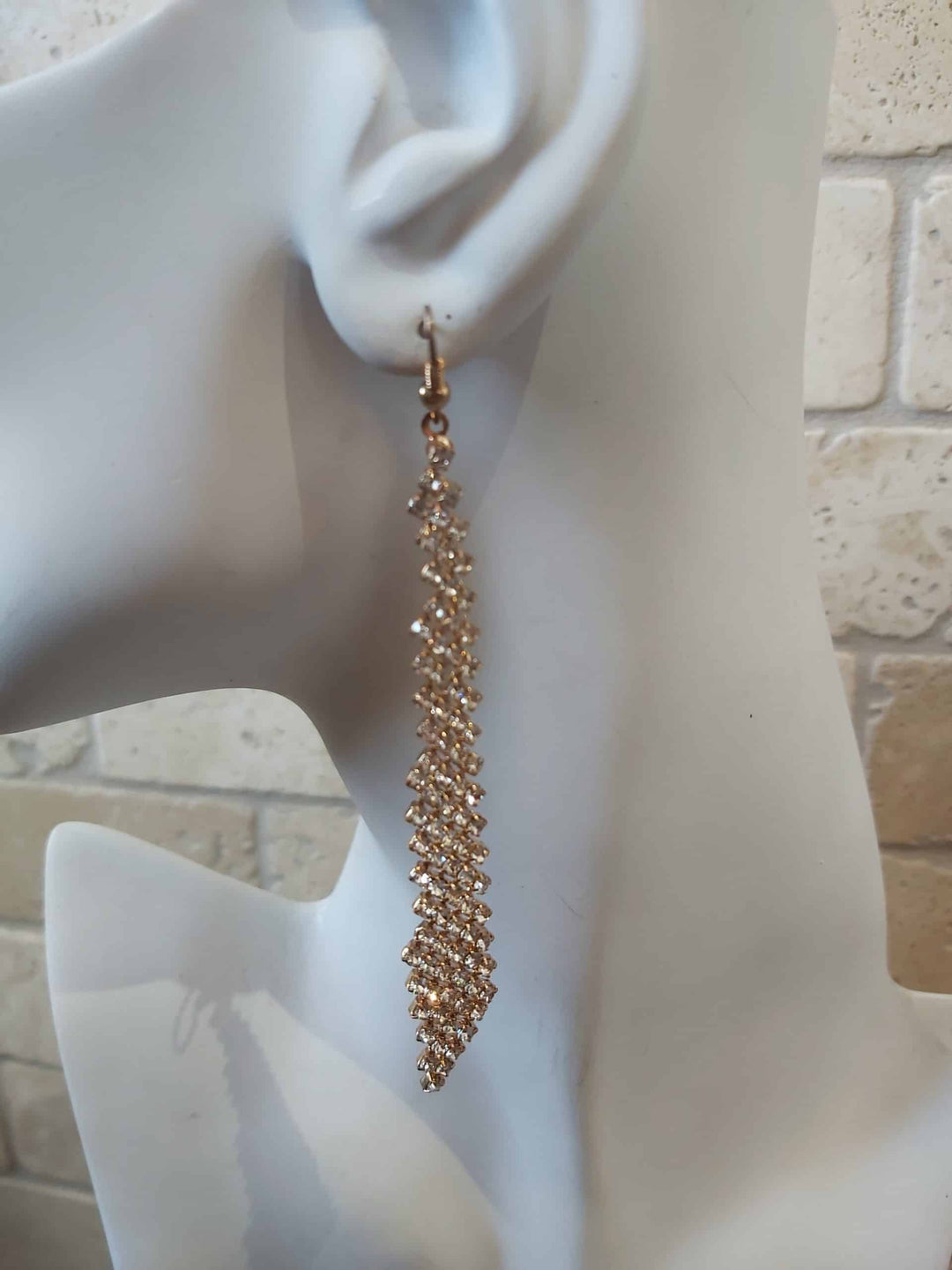 Earrings gold plated with strass