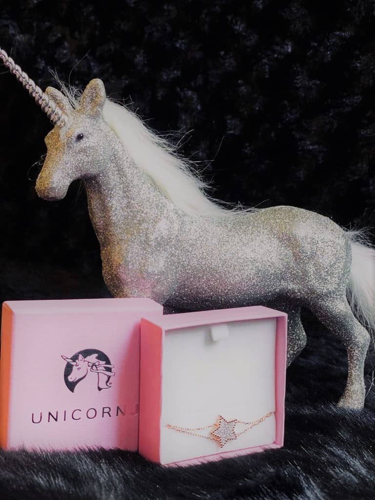 Unicorn J Kids Sterling Silver 925 Rose Gold Plated Bracelet (MABR-1069)