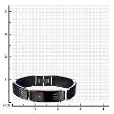 Inox Men's Stainless Steel Black Plated Bracelet - BR102615