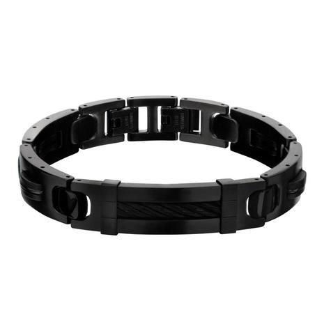 Men's Stainless Steel Black Plated Bracelet - BR1198K