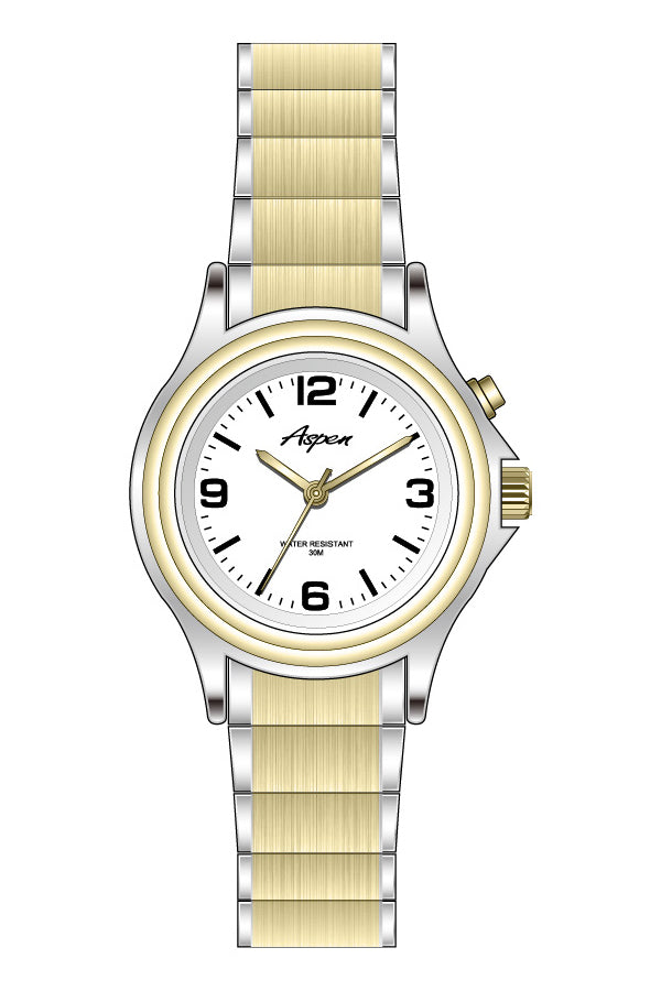 Aspen Silver Glow Dial Watch