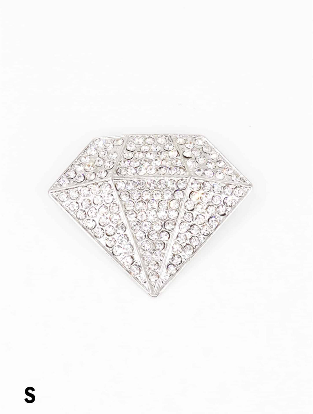 Diamond Shaped Rhinestone Brooch