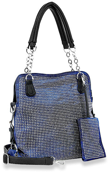 Rhinestone Covered Accessorized Tote