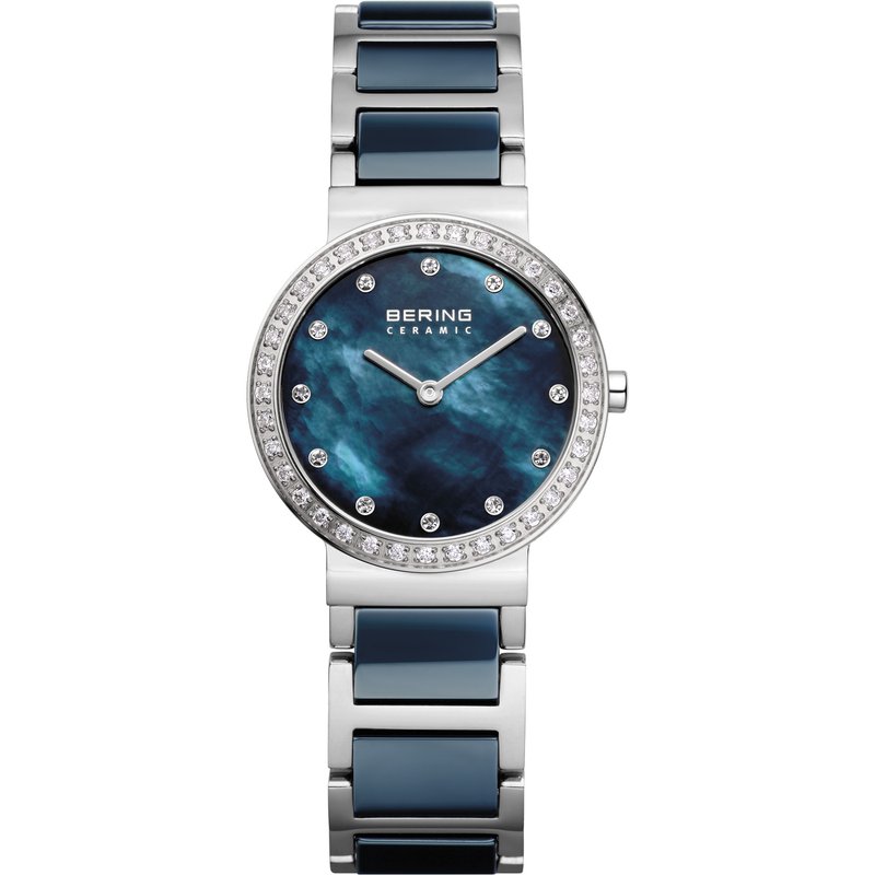 Bering Ceramic Polished Silver Watch