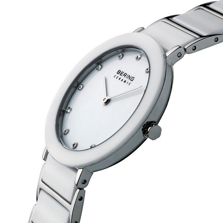 Bering Ceramic Polished Silver Watch
