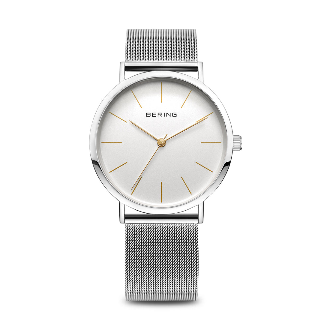 Bering Classic Polished Silver Watch