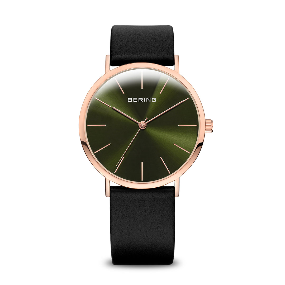 Bering Classic Polished Rose Gold Watch