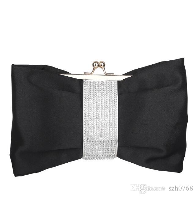 Crystale Jewellery Black Bow Clutch