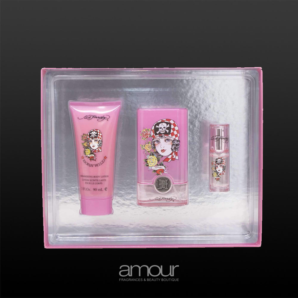 Ed Hardy Born Wild by Christian Audigier EDP 3pcs Set