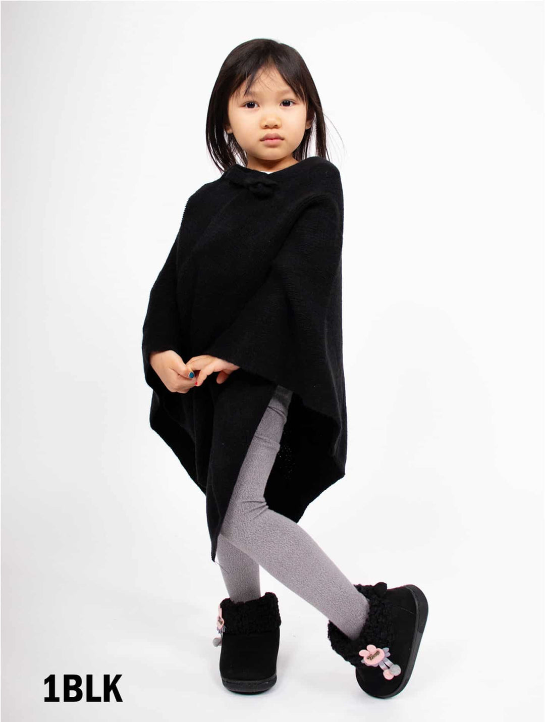 Cherie Bliss Kids Poncho CP11681BLK