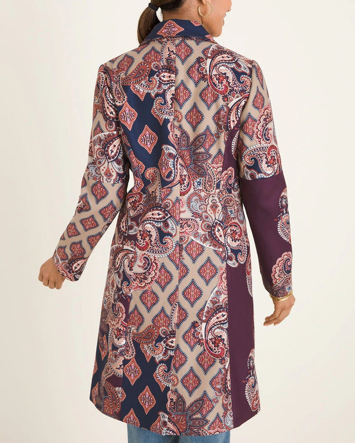Chico's Patched-Print Coat