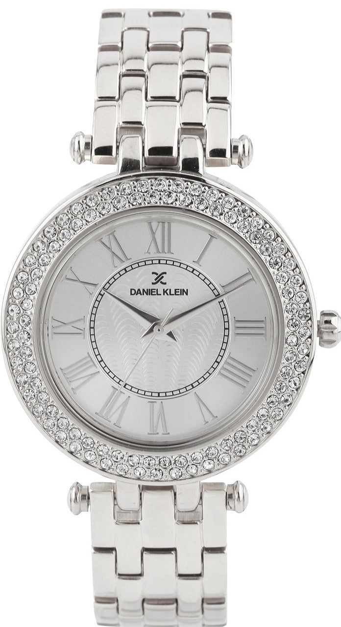 Daniel Klein Premium Silver-Toned Dial Watch