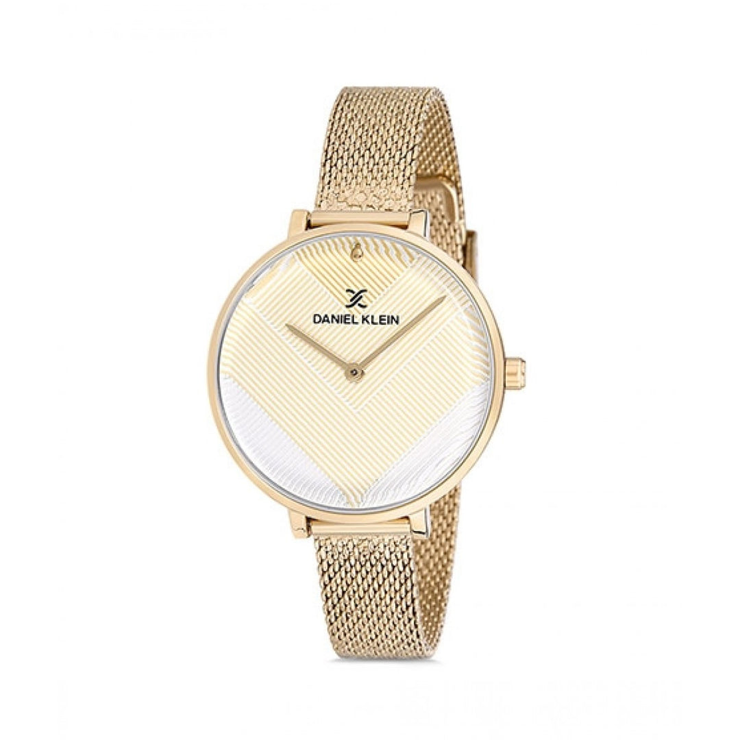 Daniel Klein Fiord Analog Silver Dial Gold Watch