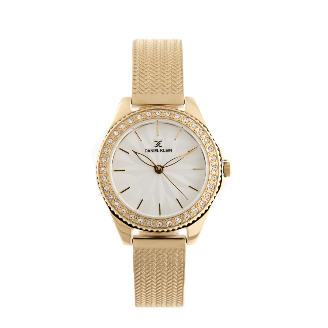 Daniel Klein Analog Silver/ Gold Dial Watch