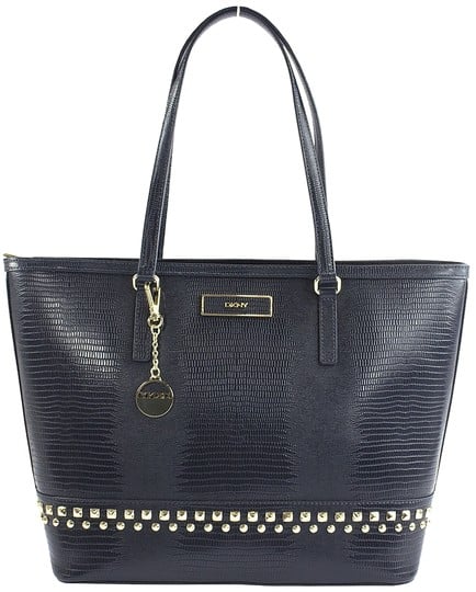 DKNY Donna Karan Lizard Gold Studded