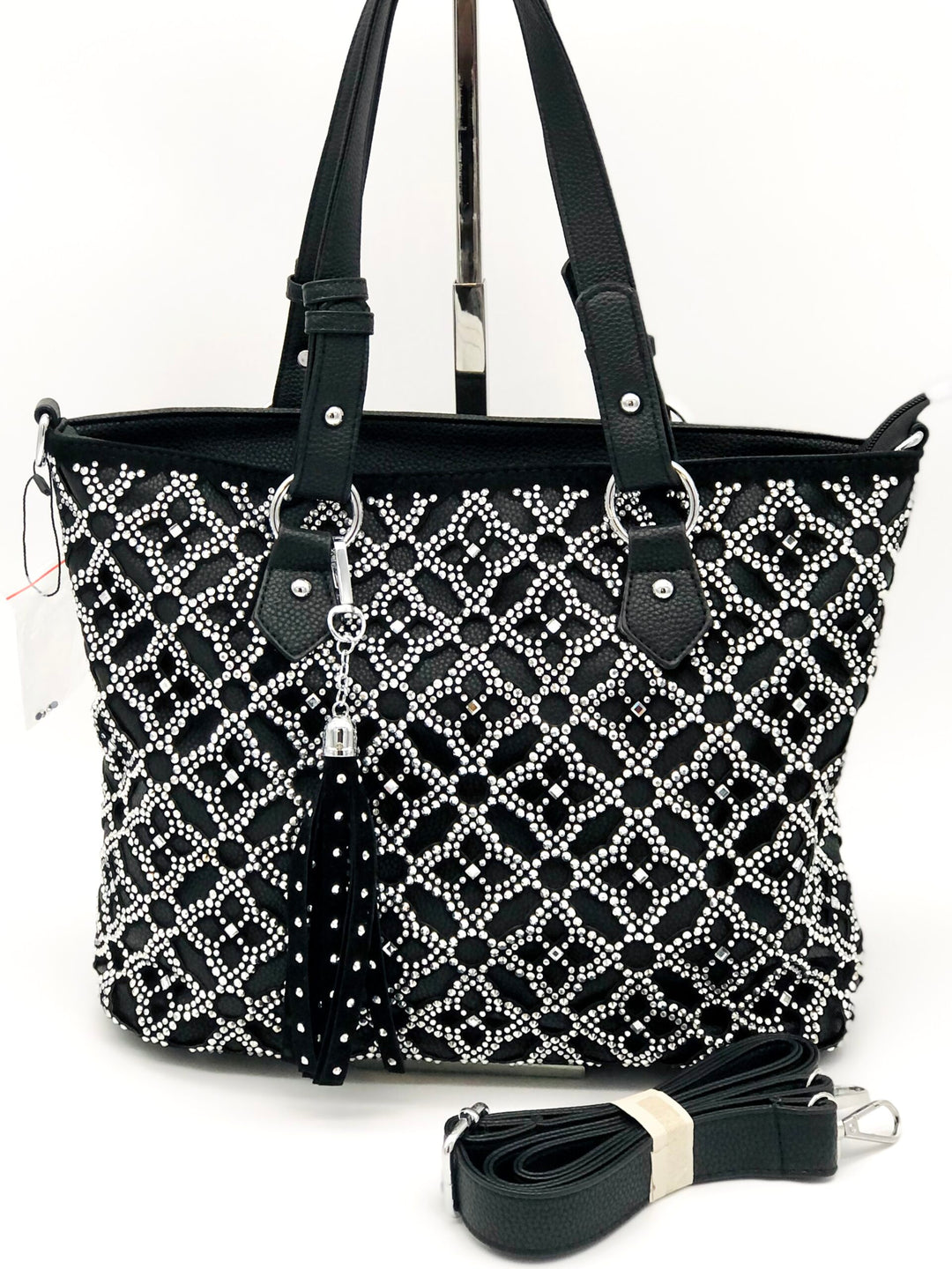 Dazzling Rhinestone Shopper Tote