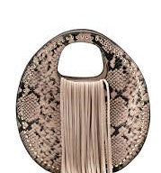 Handbag Republic Crossbody Ostrich Embossed Round Satchel