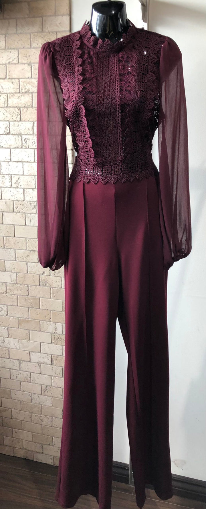 Valentine Burgundy Jumpsuit