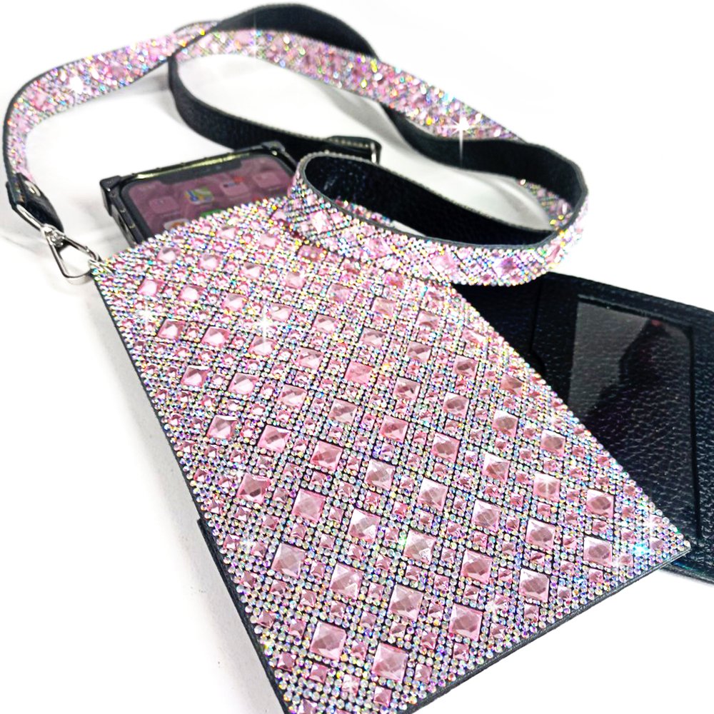 Royal Ice Cellphone Purse - Flamingo Pink Diamond