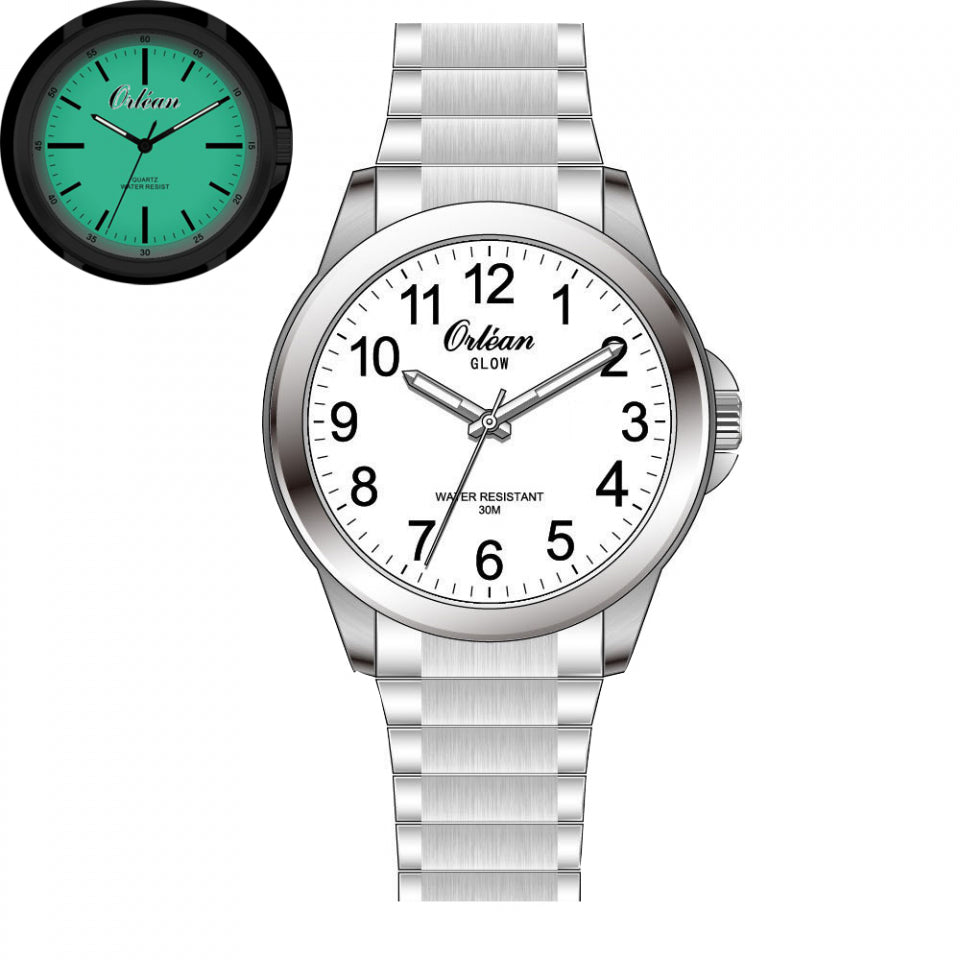 Orlean Glow White Dial Watch