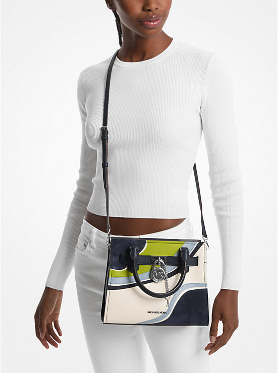 Michael Kors-Hamilton Small Patchwork Satchel