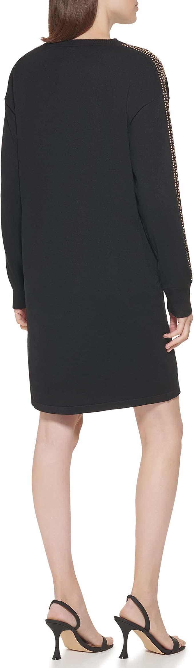 Calvin Klein womens Long Sleeve  Detail on Sleeve Dress CD1W1L1B