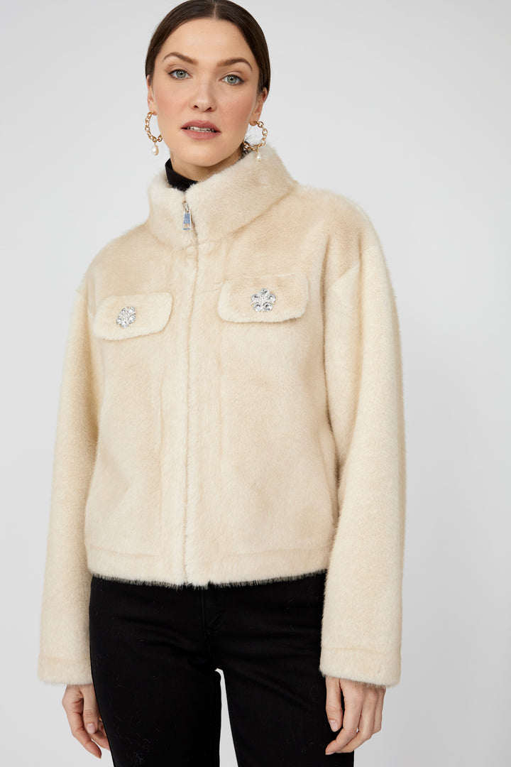 Frank Lyman 253874 Faux Fur Jacket