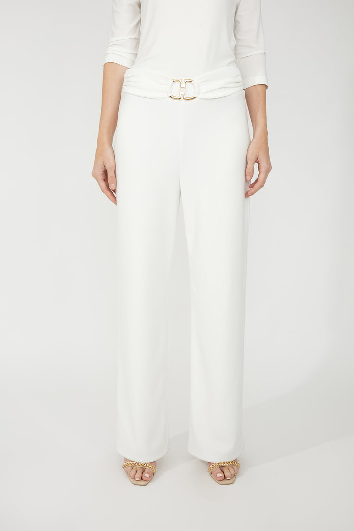 Frank Lyman High-waisted Gold Buckle Trousers Style 254037