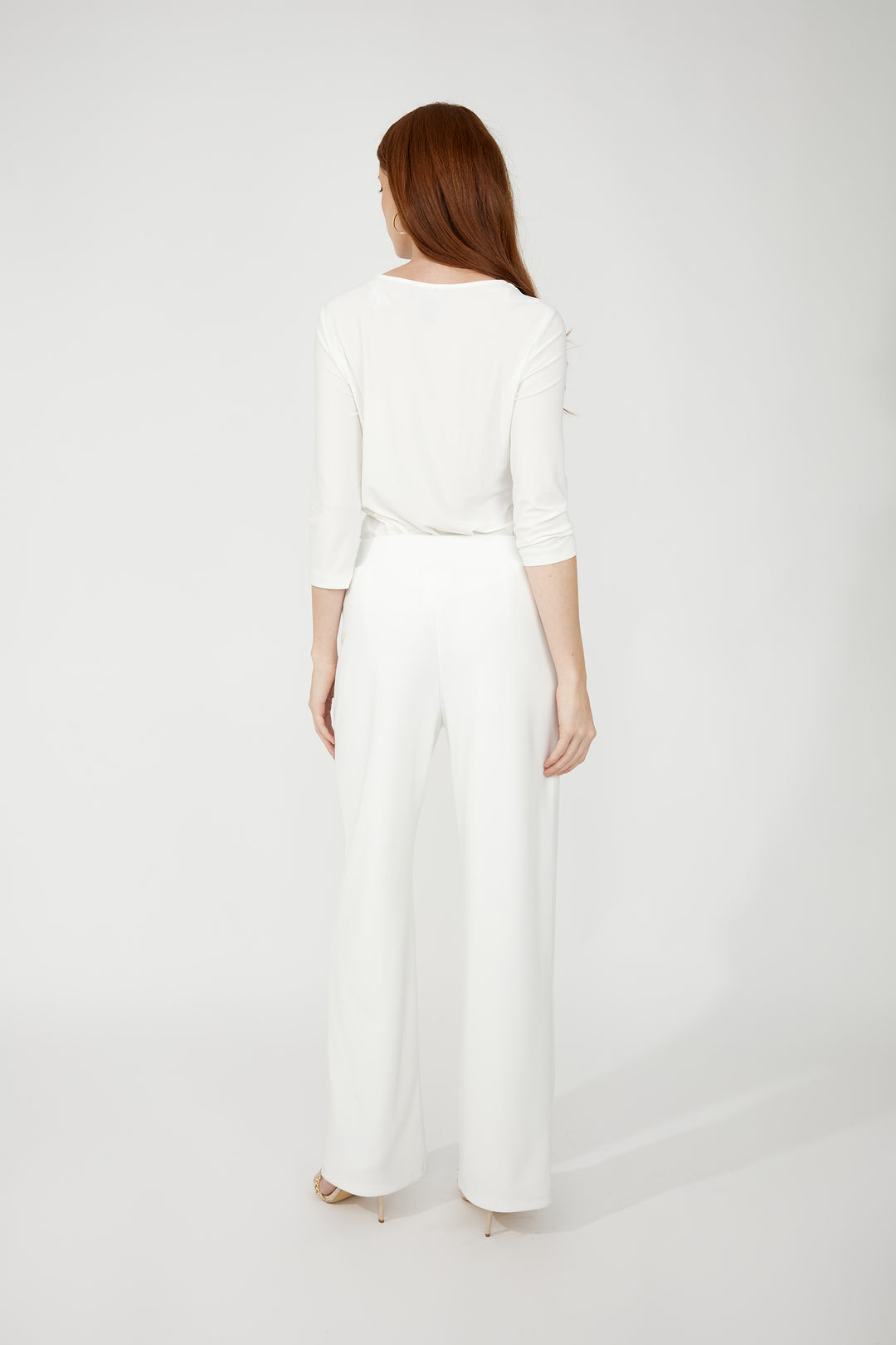 Frank Lyman High-waisted Gold Buckle Trousers Style 254037