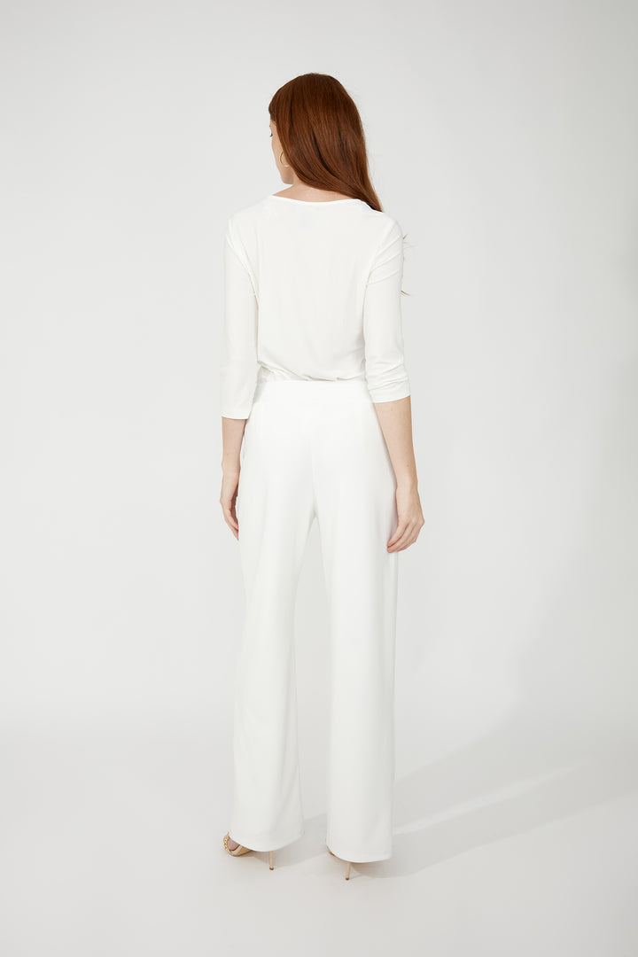Frank Lyman High-waisted Gold Buckle Trousers Style 254037