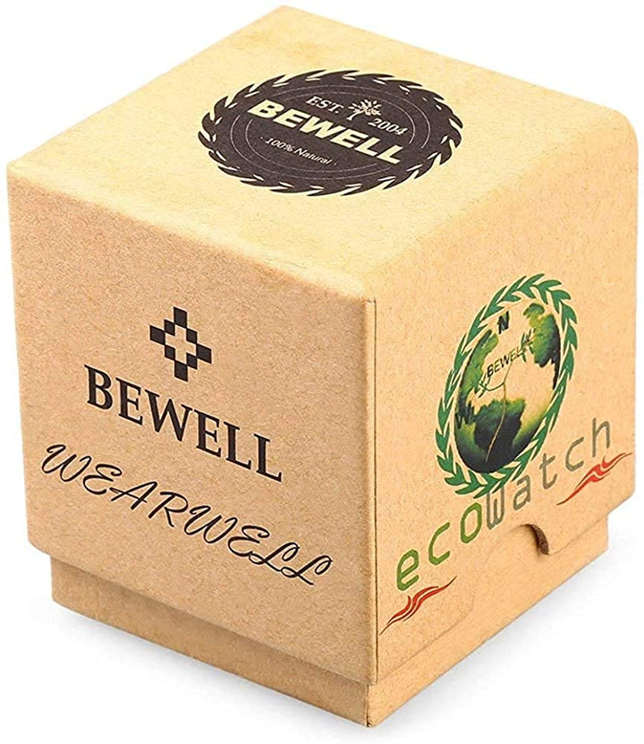 Bewell  Men's Wooden Watch Lightweight