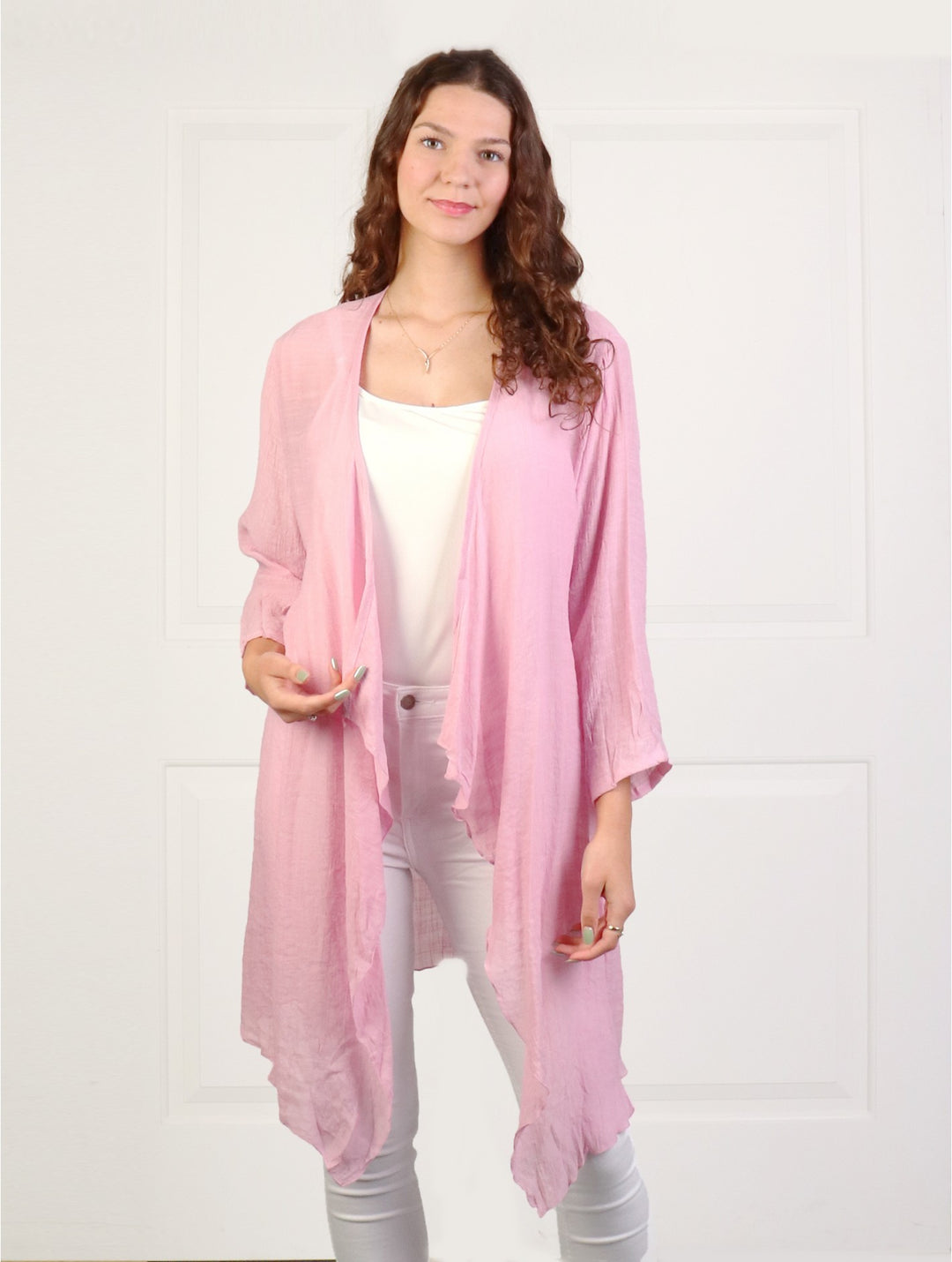 Solid Long-Sleeved Maxi Cardigan CL1173