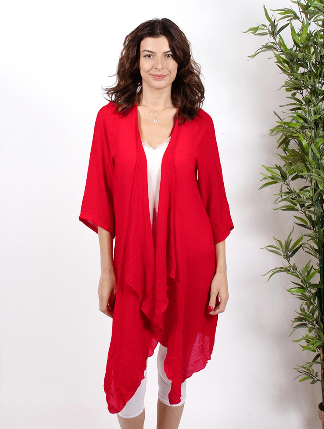 Solid Long-Sleeved Maxi Cardigan CL1173