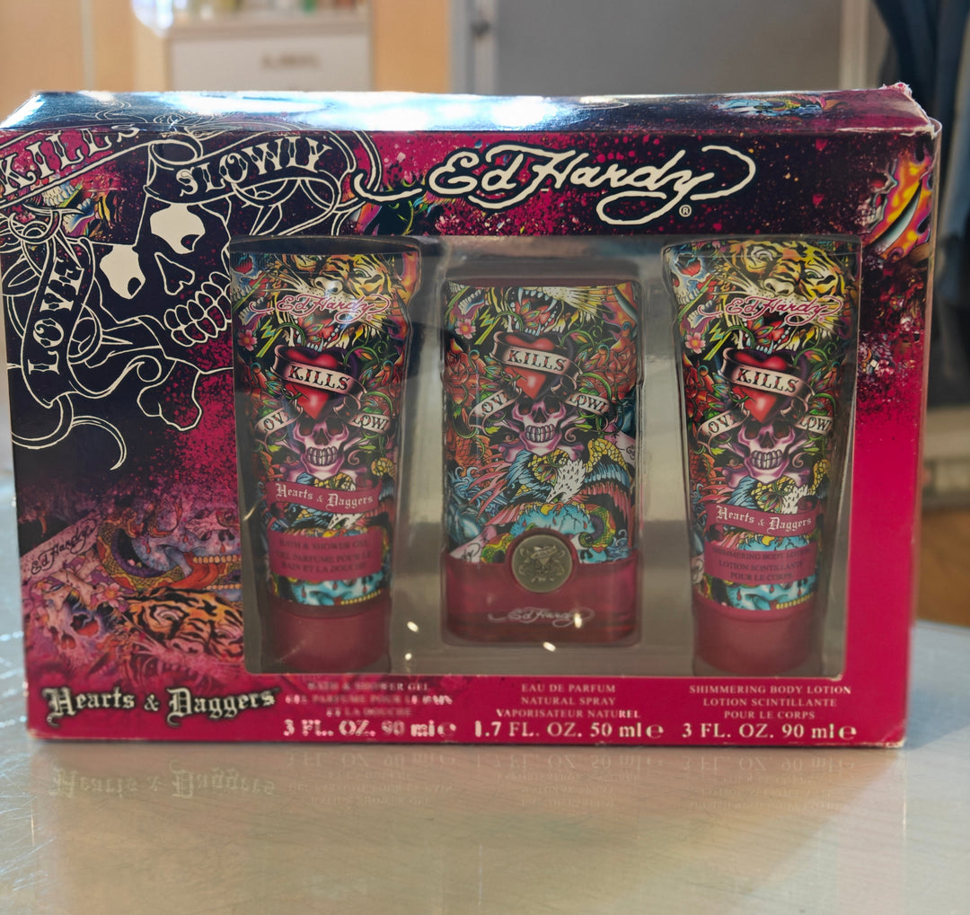 Ed Hardy Hearts and Daggers by Christian Audigier EDP 3pcs Set