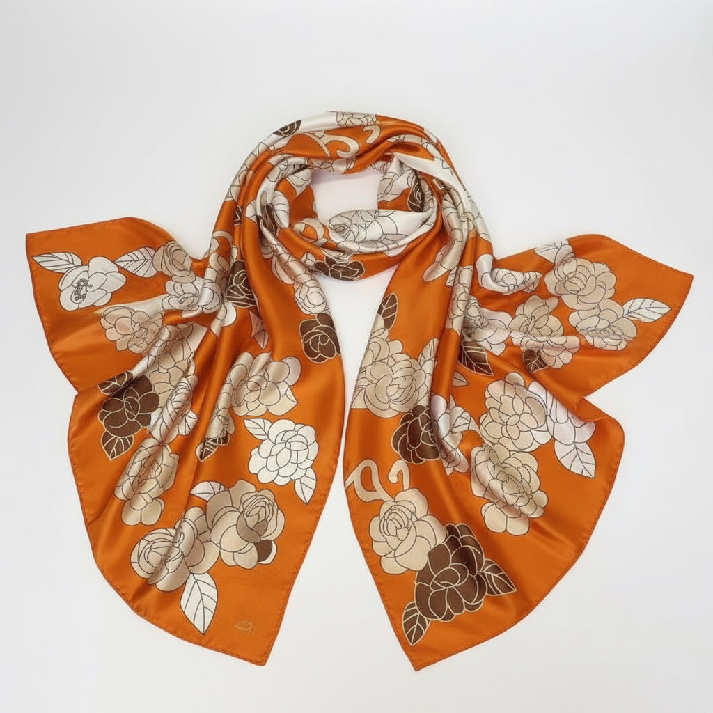 S Beauty Flower Pattern Scarf