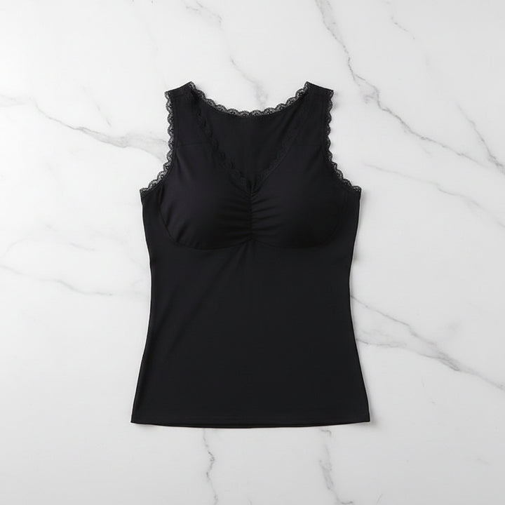 Cherie Bliss Lace Tank Top W/ Padded Chest