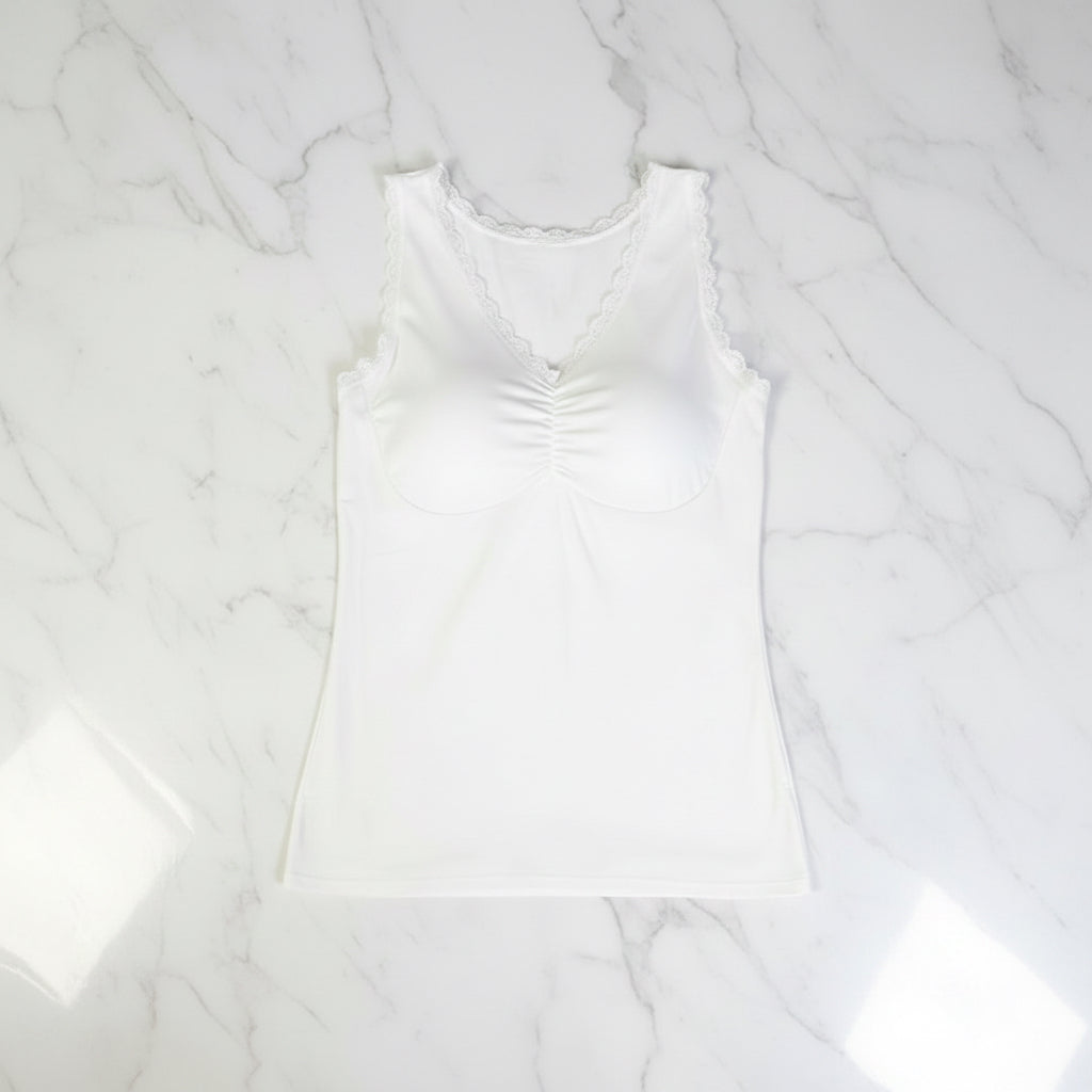 Cherie Bliss Lace Tank Top W/ Padded Chest