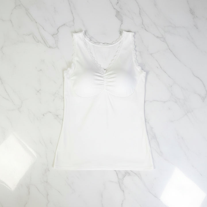 Cherie Bliss Lace Tank Top W/ Padded Chest