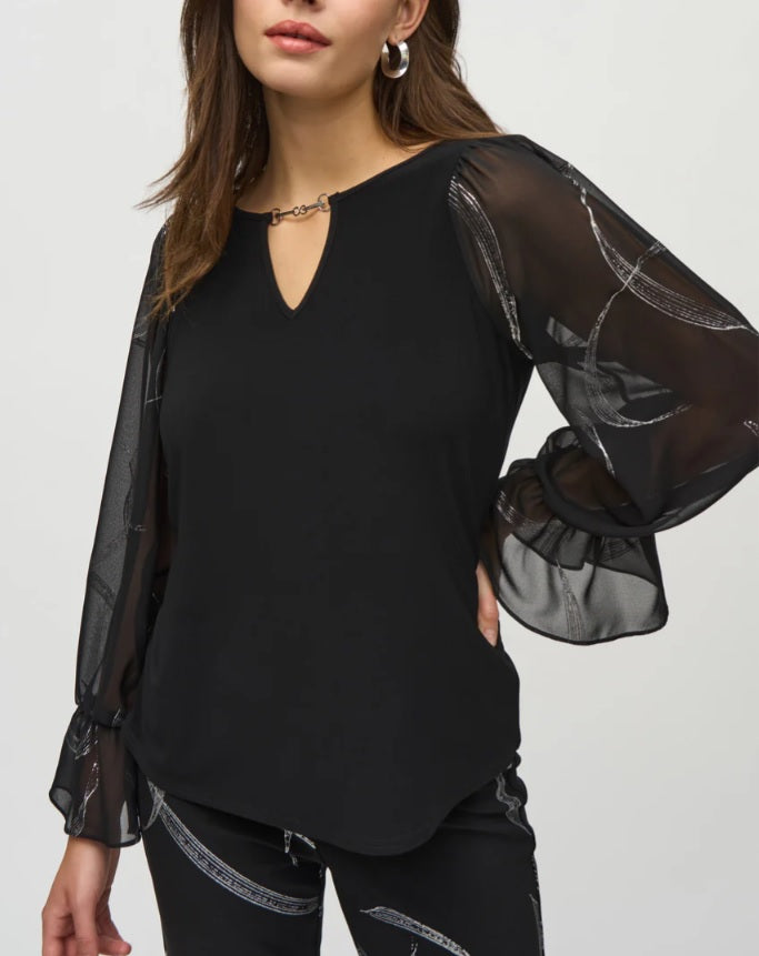 Joseph Ribkoff 244090 black Shirt with Print