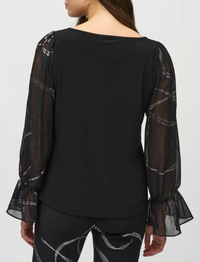 Joseph Ribkoff 244090 black Shirt with Print